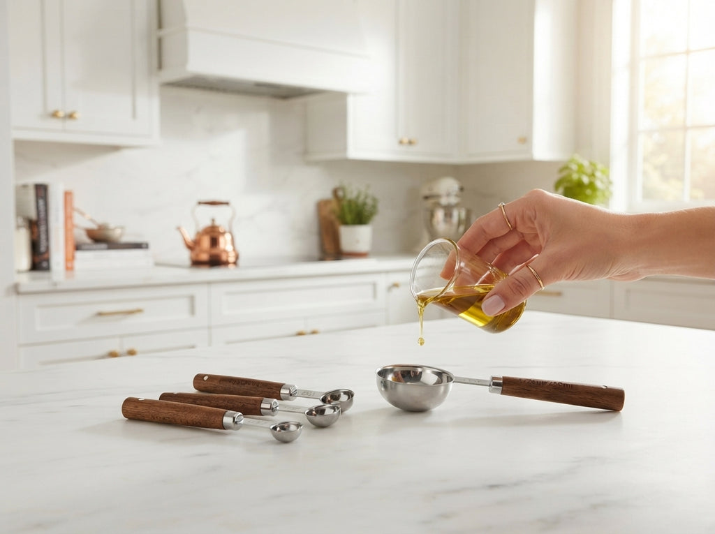 Amélie Wood & Stainless Steel Measuring Cup Set