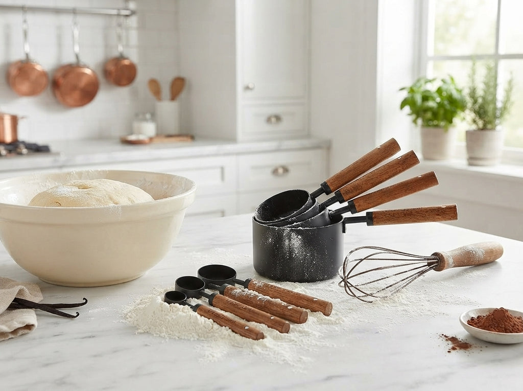 Amélie Wood & Stainless Steel Measuring Cup Set